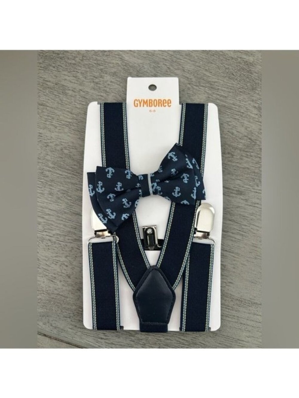 Gymboree Boys Bow Tie and Suspenders Set NWT Size 6 /8